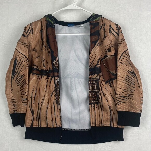 Star Wars Yoda Jacket Kids Size Small Green Full Zip Hooded Casual Pockets - Picture 5 of 7
